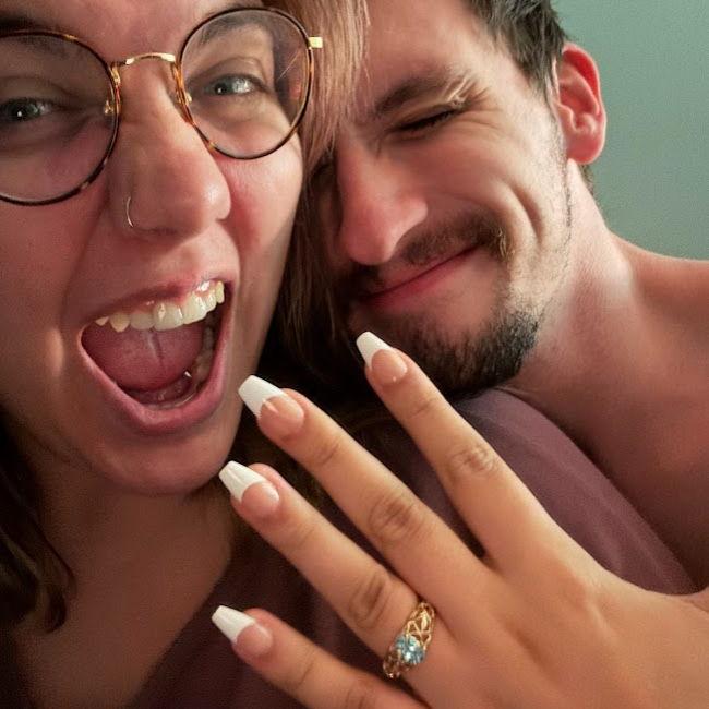 This was the night we let our families know- WE'RE ENGAGED