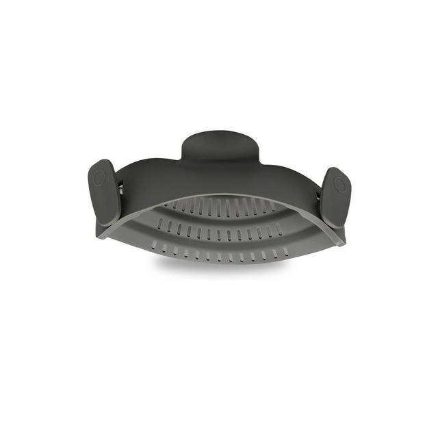 Cheer Collection Heat Resistant Snap-On Pot Strainer, Gray