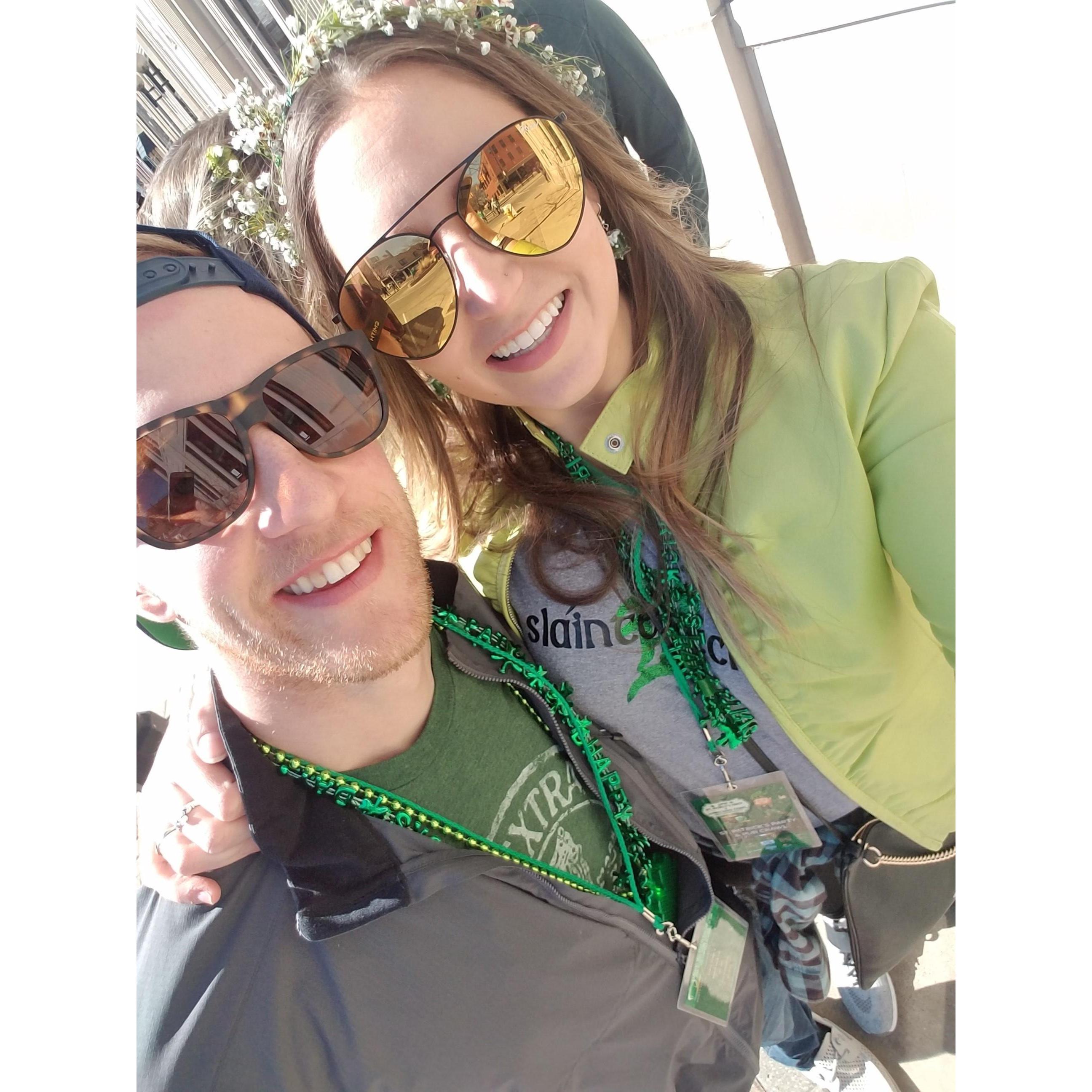 Rob's first official St. Pat's Day-- turns out he's really irish!