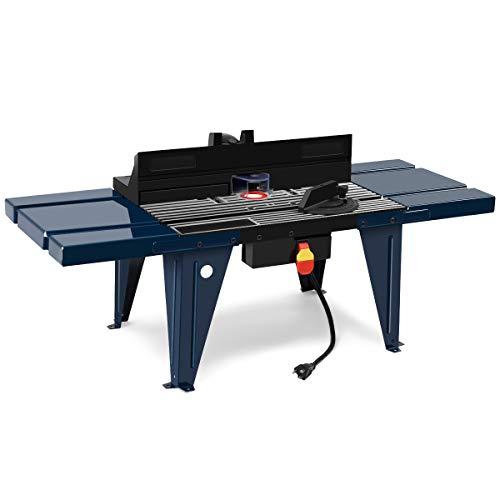 Goplus Electric Aluminum Router Table Wood Working Craftsman Tool Benchtop