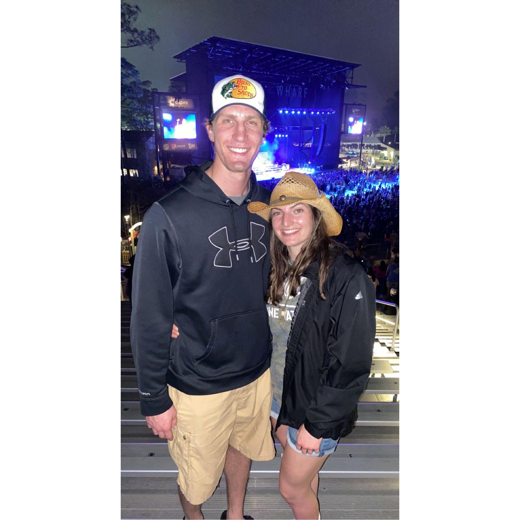 First concert together, Riley Green!
