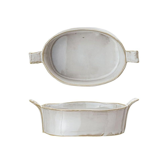 7 oz. Stoneware Mini Baker w/ Handles (Each One Will Vary)