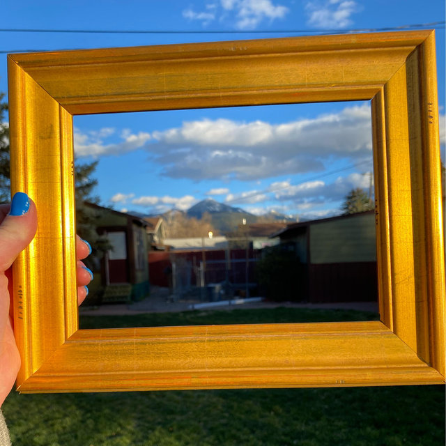 An oil or water color painting to fill our 6x8” budget frame