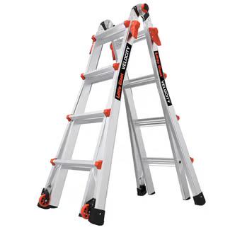 Little Giant Velocity 17 ft. H Aluminum Telescoping Multi-Position Ladder Type IA 300 lb. capacity
