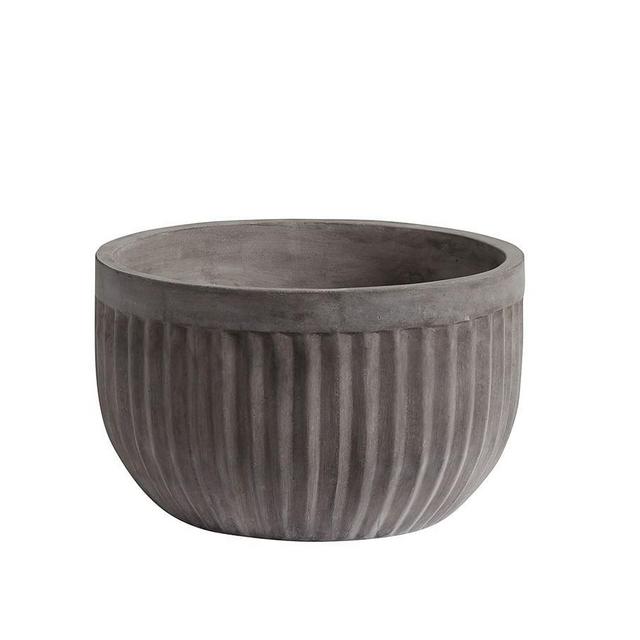 Concrete Fluted Planter, Short