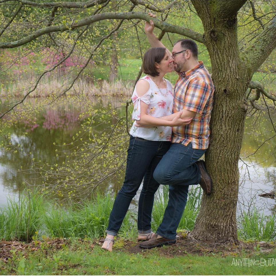 Staged shot in Harvard's Arboretum