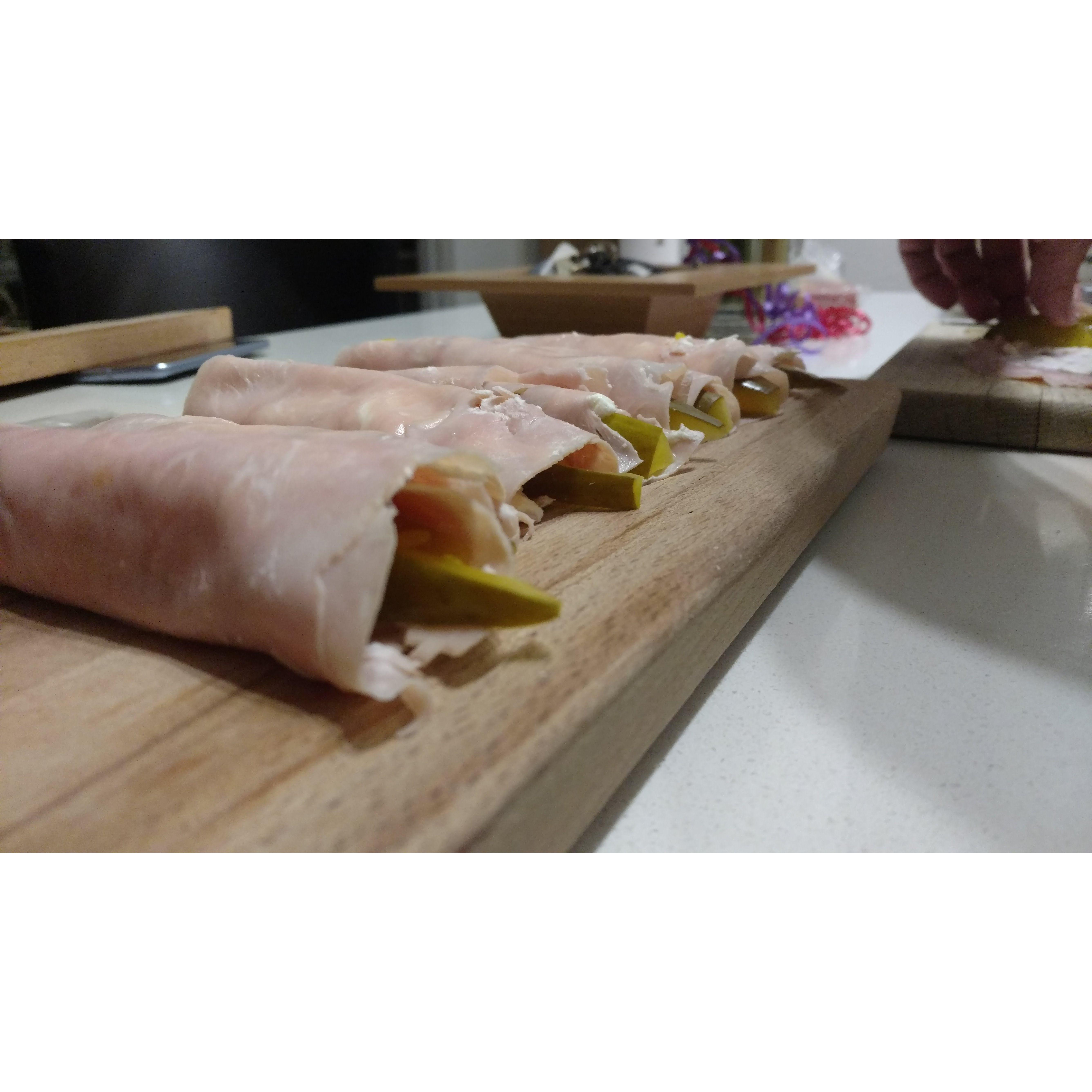 We were living together before Zack introduced Megan to ham roll-ups. If she hadn't been in love before, she would have been then.