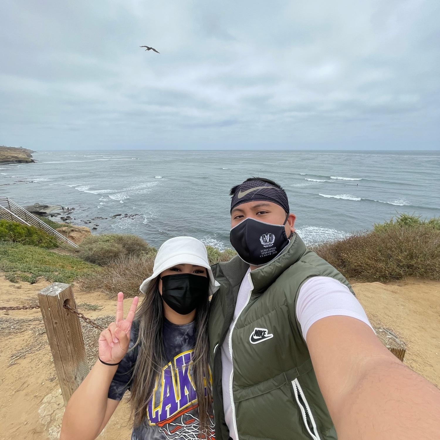Took this picture in May 2021 at Sunset Cliffs. Who would have thought we would be back 4 years later getting married there!