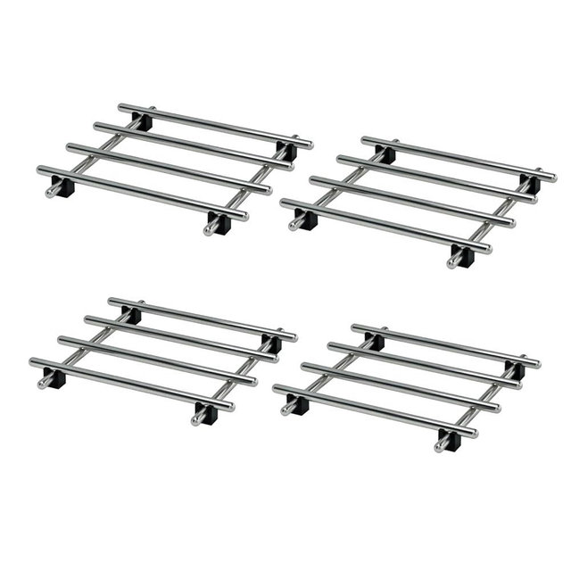 4Pcs Stainless Steel Trivet for Hot Dishes, Lightweight Metal Trivets for Hot Pots and Pans, Metal Cooling Racks, Heat Resistant Mats for Countertop Cooling, Cooking Baking Pans Holder, 7"x7"