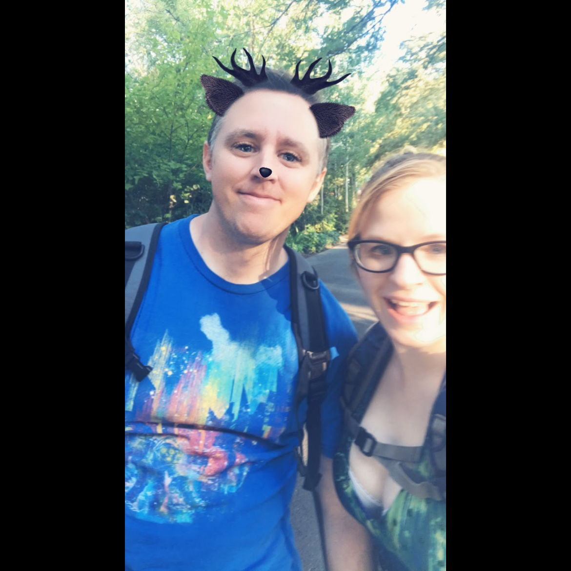 We enjoy Silverwood, and Stephanie loves a surprise Snapchat filter