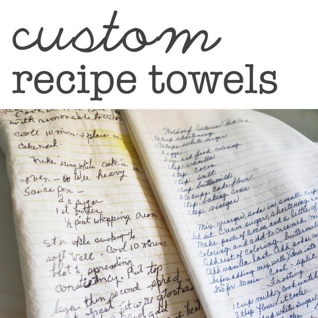 Custom Family Recipe Flour Sack Dish...