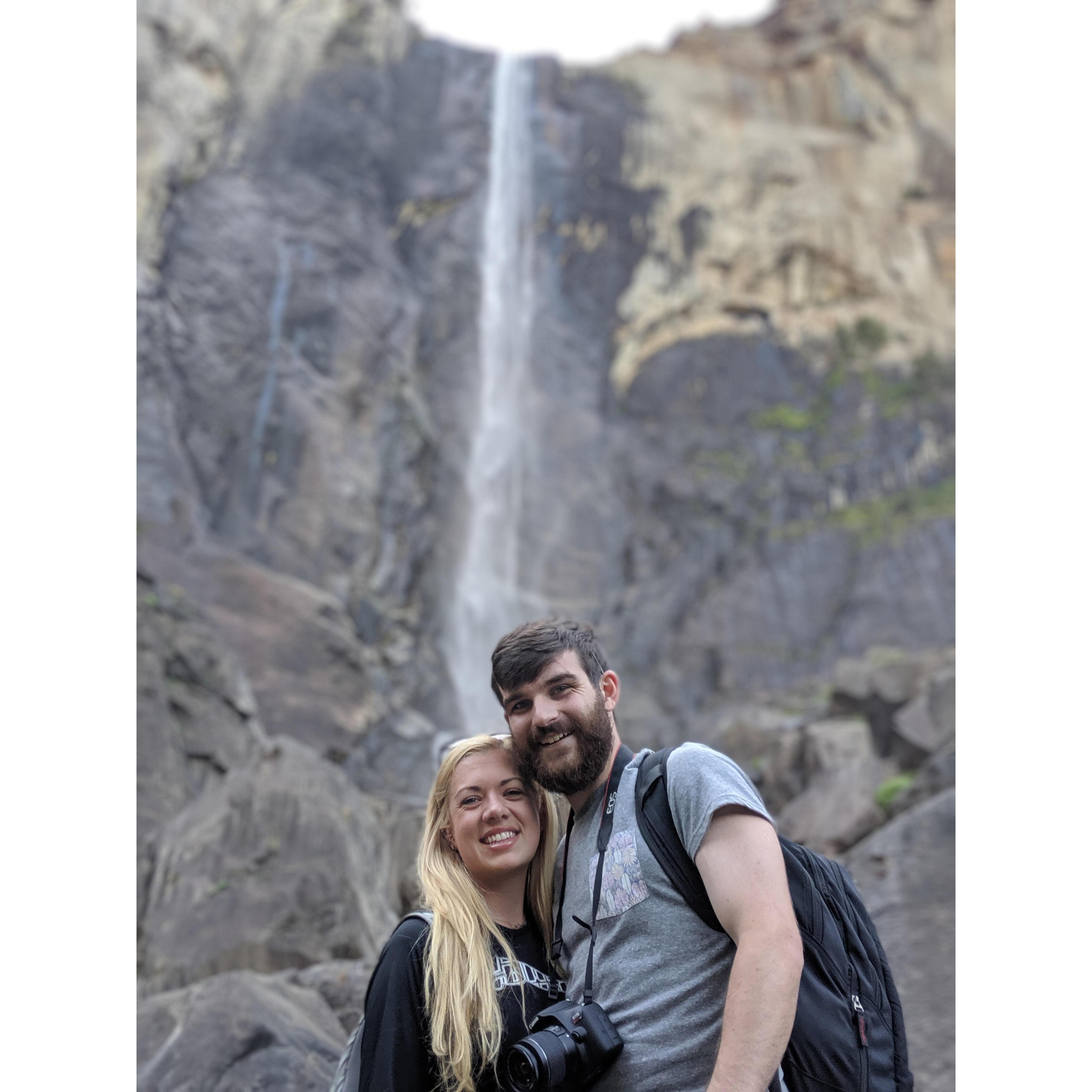 This photo was snapped at Yosemite National Park, right before Mike proposed!