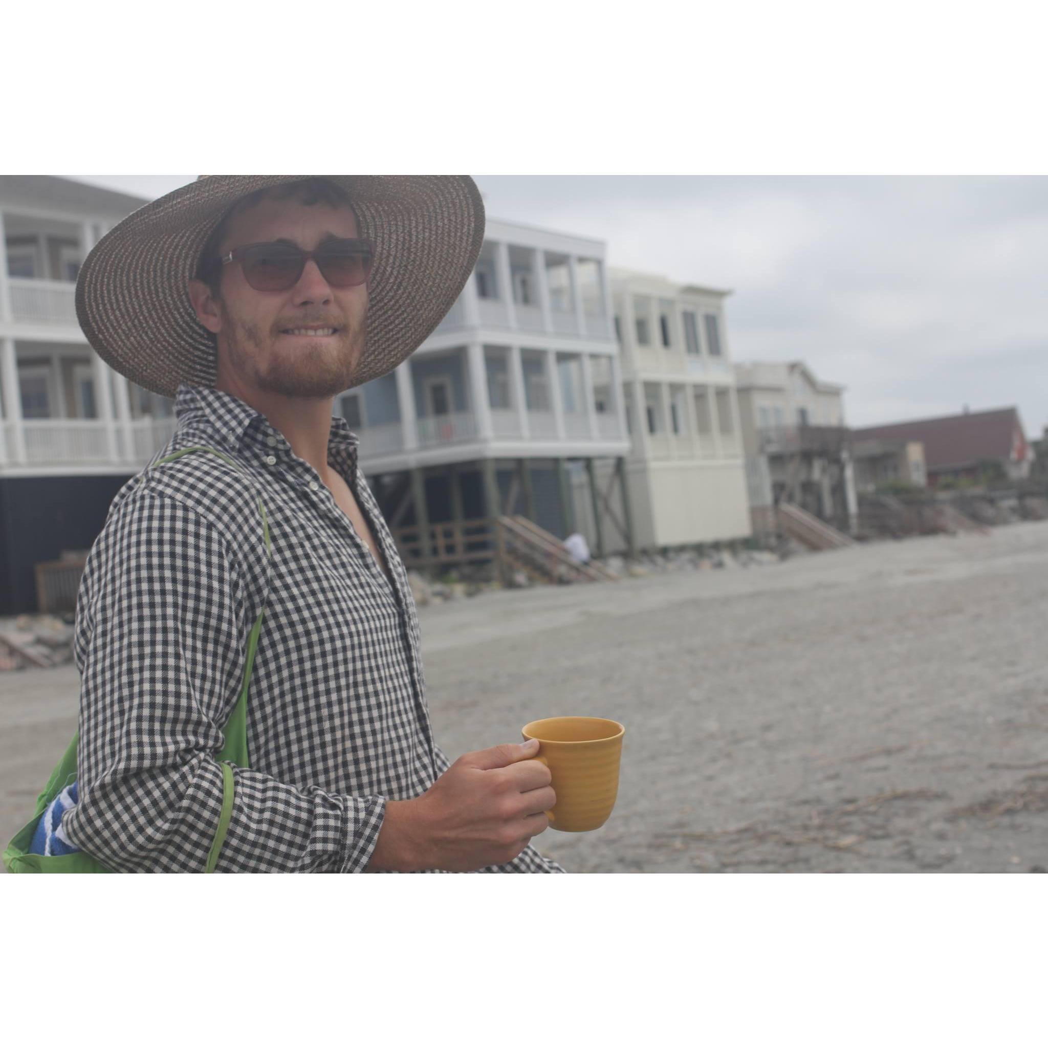 Coffee on Folly Beach, SC, 2014