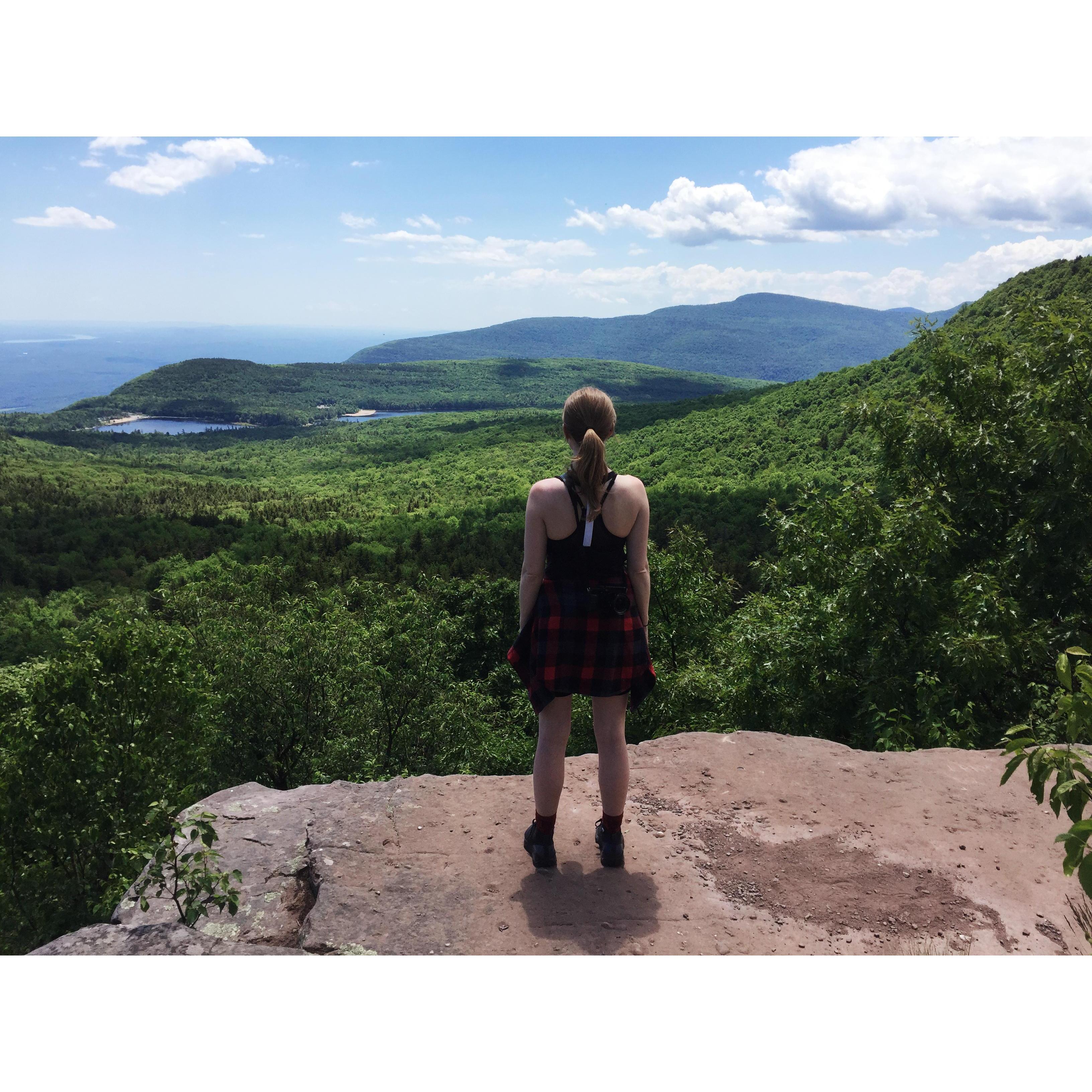 Michele as a Hudson Valley painter. North South Lake Campground, NY.