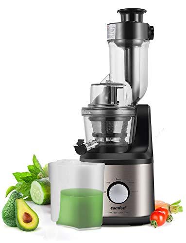 COMFEE' MJ-JS2007AW2 COMFFE' BPA Free Slow Jucier with Ice Cream Maker Function. Masticating Juicer, 1L, Champagne Gold