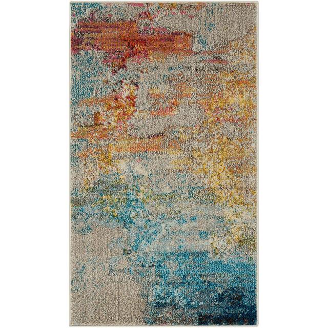 Nourison Celestial 2'2" x 3'9" Machine Woven Accent Rug in Sealife