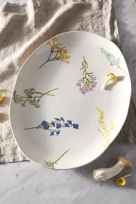 Floral Bunch Ceramic Serving Platter