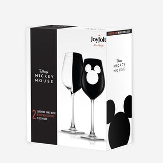 Disney Luxury Mickey Mouse White Wine Glasses, Set of 2