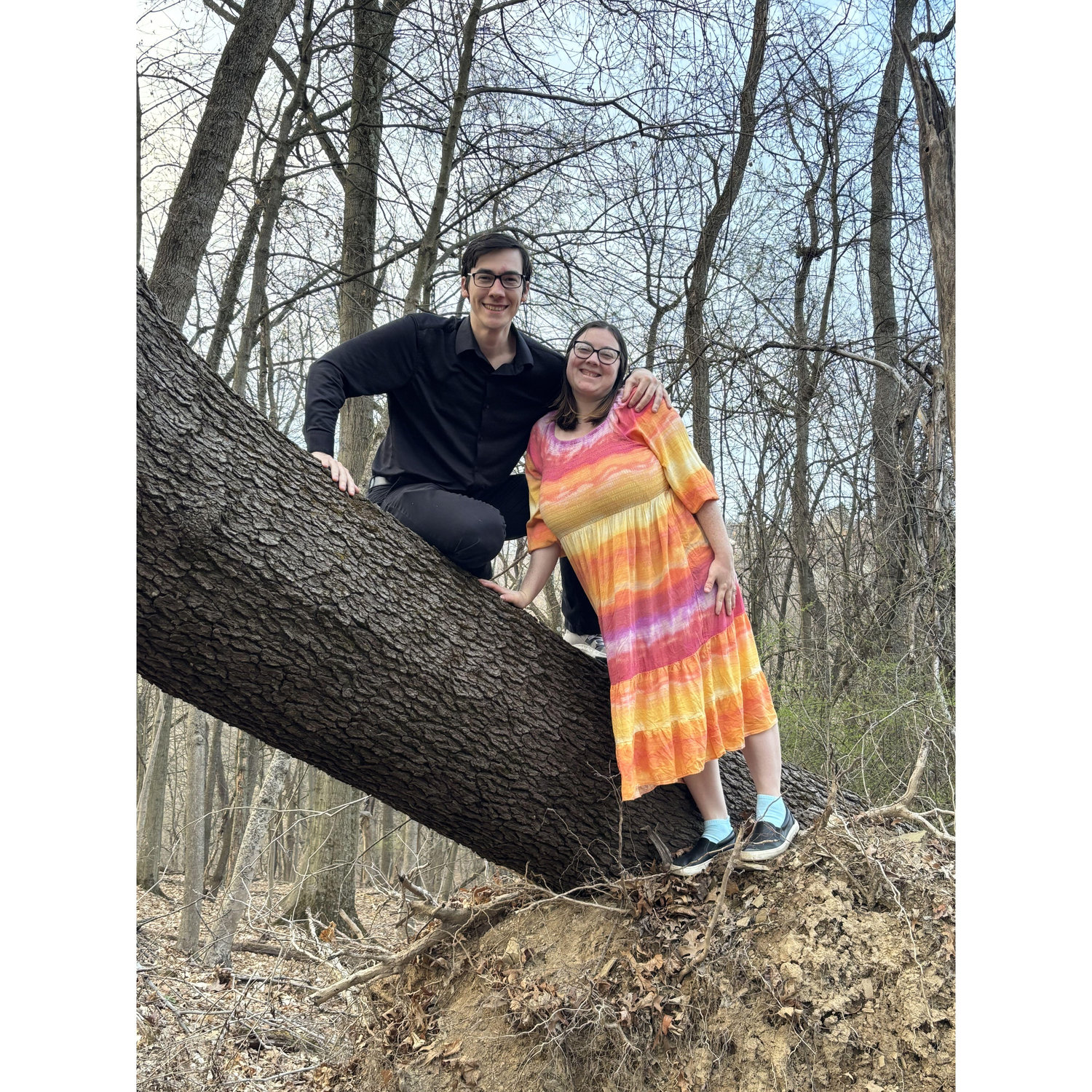 Nick and Cailee take frequent walks through Riverview Park, located just a few minutes away from the Seminary. After climbing this tree, their good friend Ascanio, who was in town, snapped a pic!