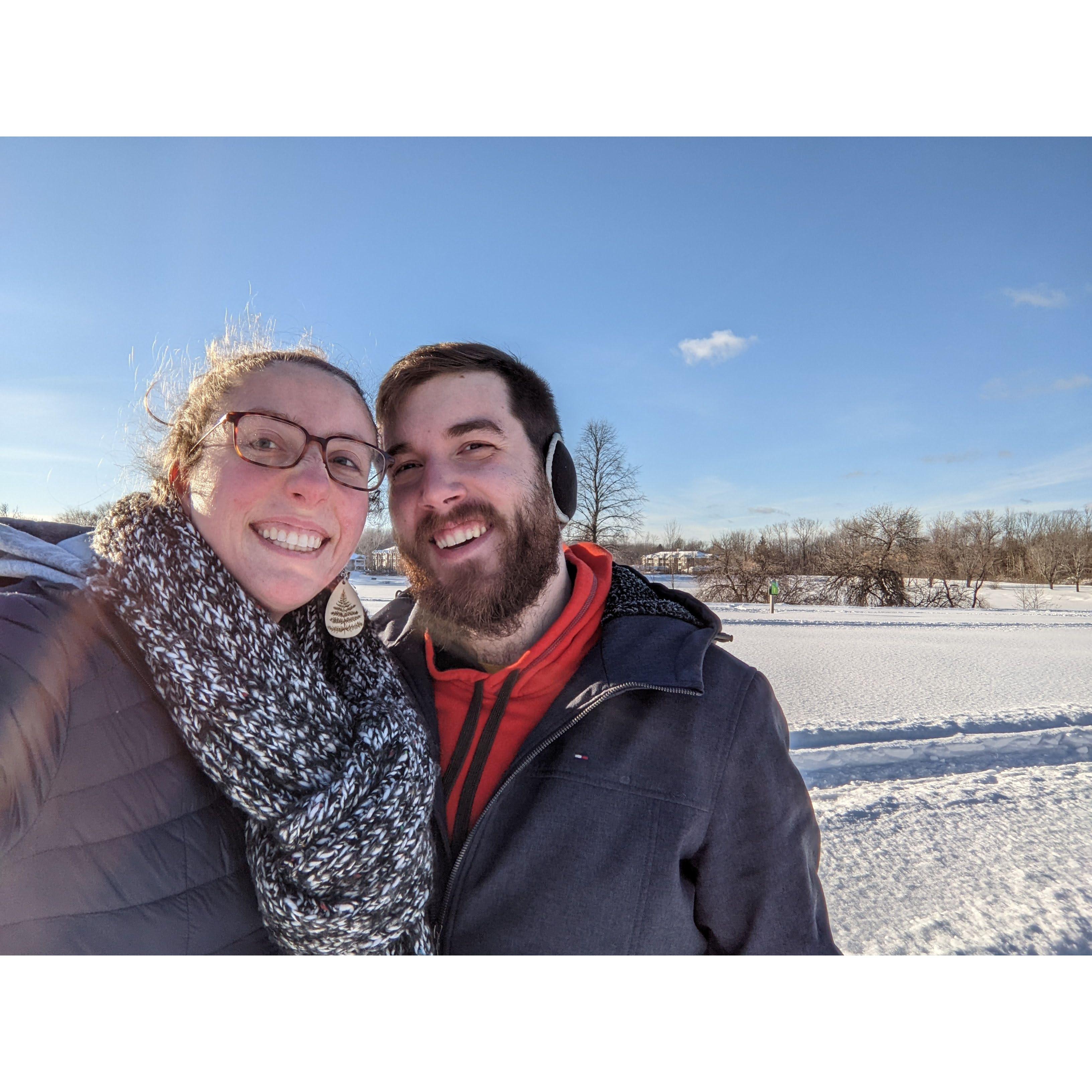 Hanging out in a local park on a sunny day