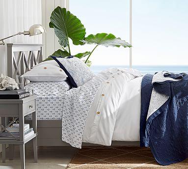 Soft-Wash Twill Organic Duvet Cover & Sham