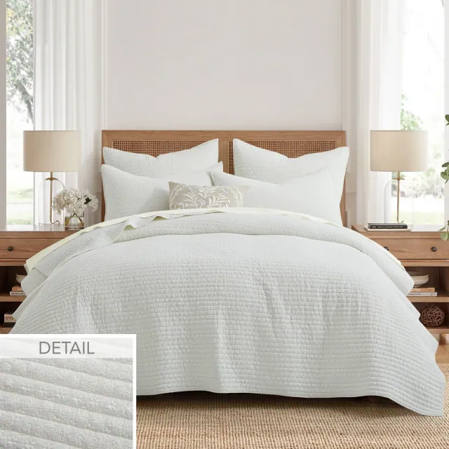 Eyelet Cream King Quilt Set - Levtex Home