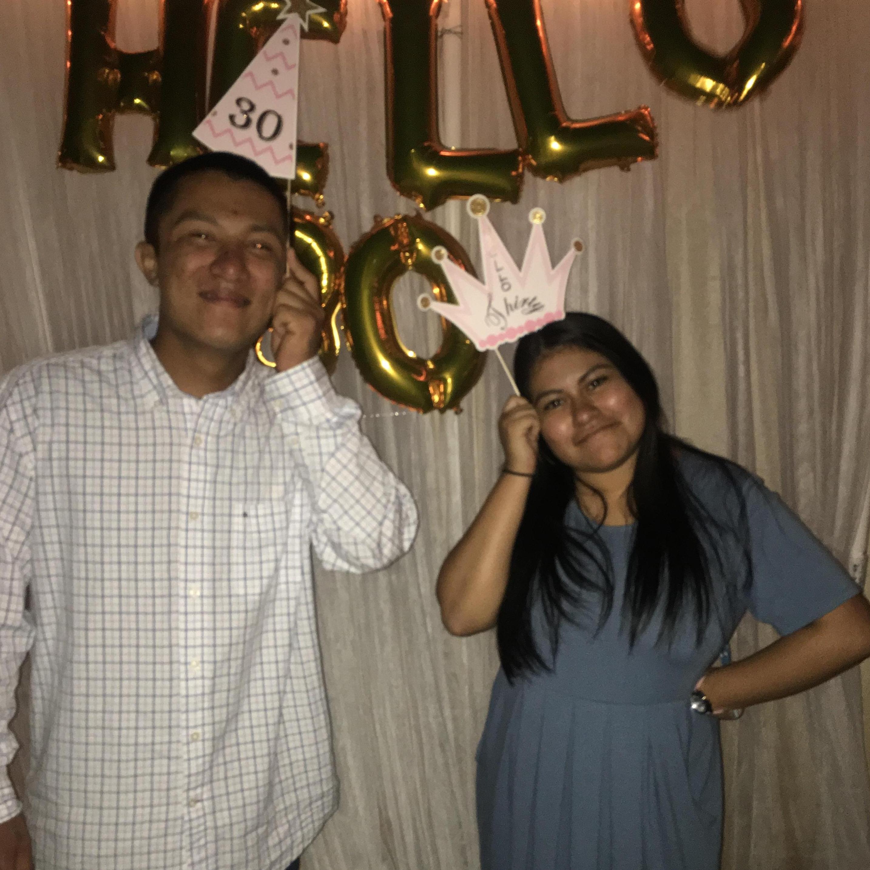 One Month Before We Started Courting.