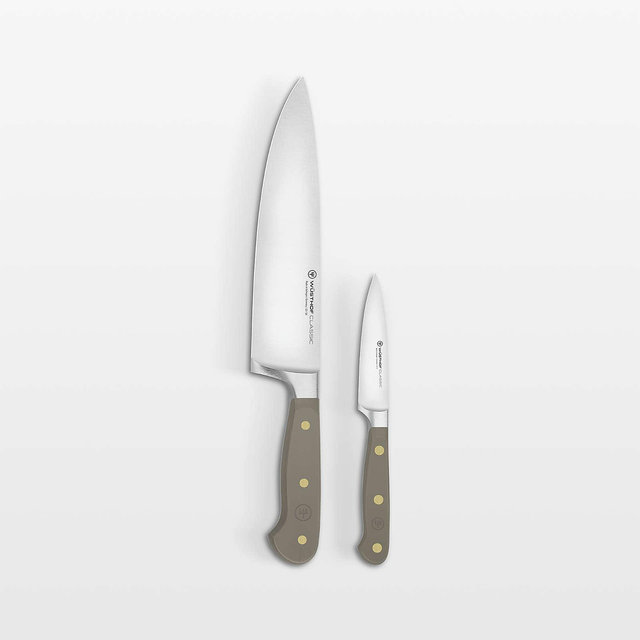 Wüsthof Classic Color Velvet Oyster Grey 2-Piece Knife Set