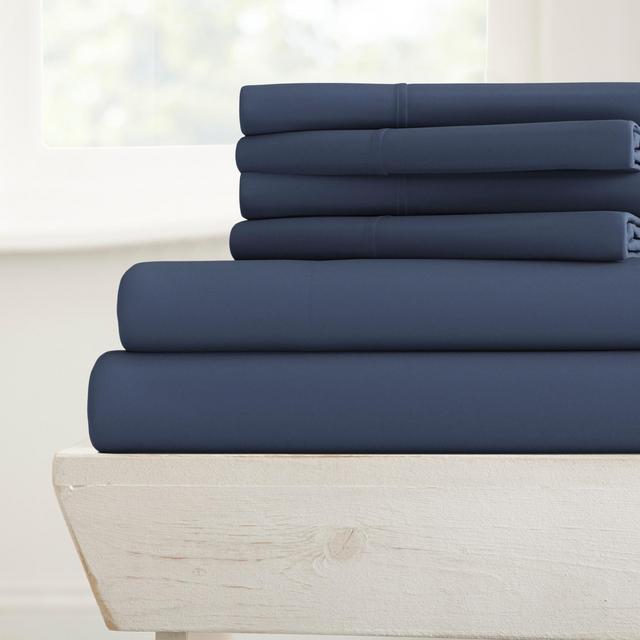 Solid 6 Piece Sheet Set - Ultra Soft, Easy Care - Becky Cameron, Mint, Queen