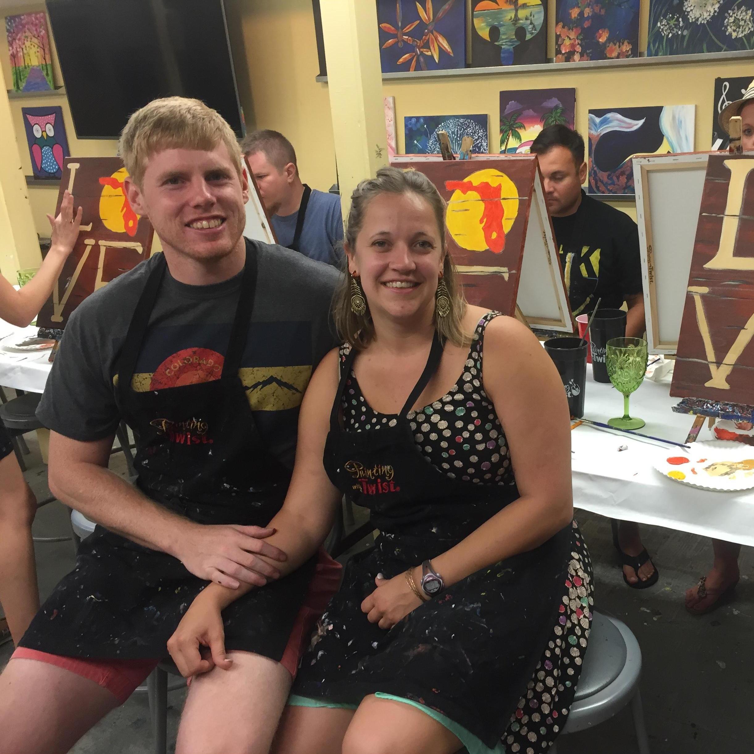 Our first paint-n-sip experience!