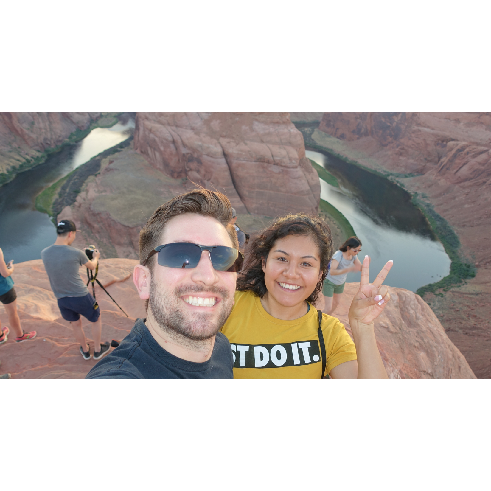 On the road to Nebraska for the Fourth of July. We made a stop at Horseshoe Bend in Arizona.