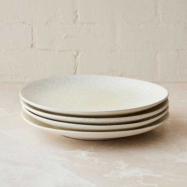 Oyku Stoneware Dinner Plate, Beige, Set of 4