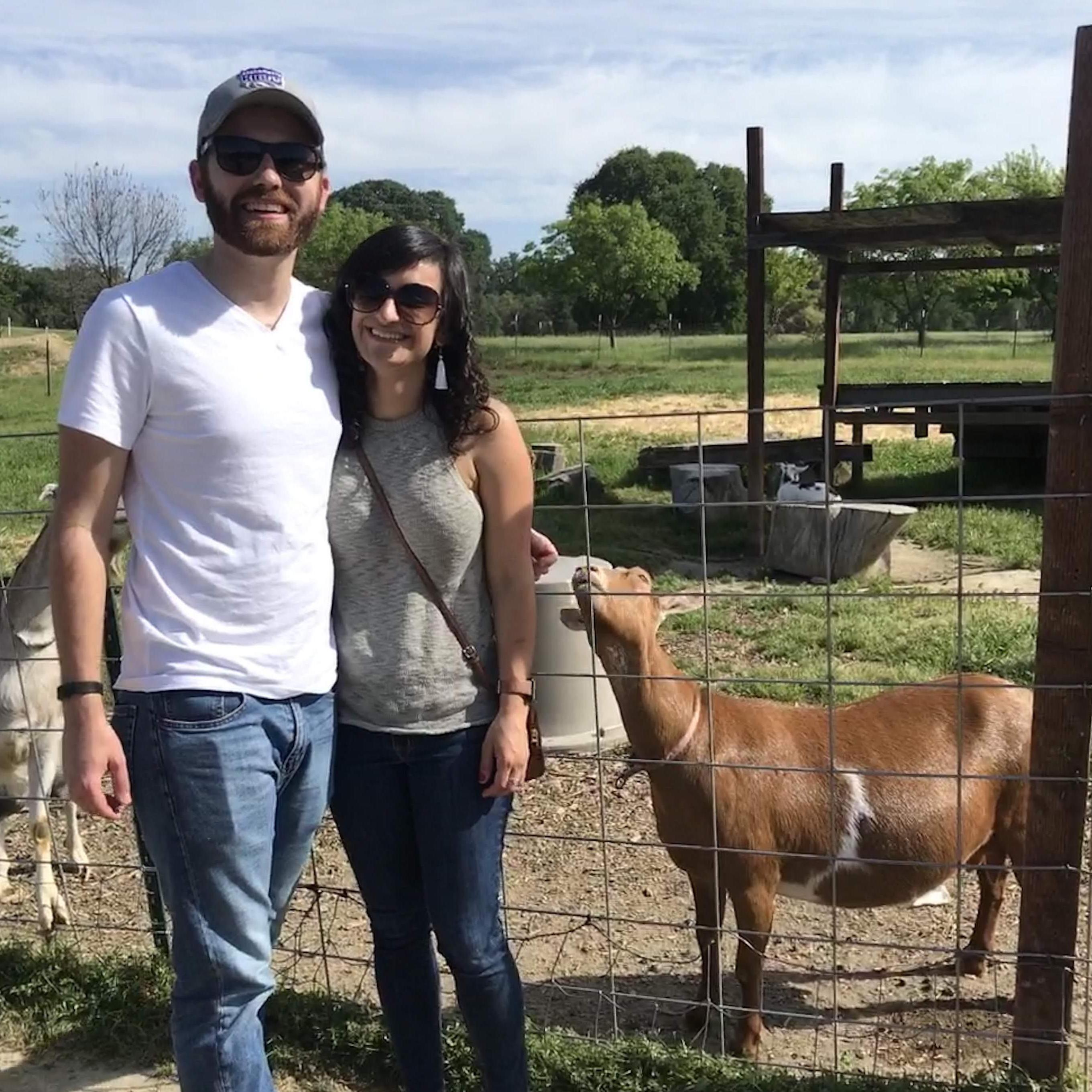 Feeding goats for Michael's 25th birthday!