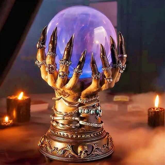Halloween Celestial Crystal Ball, Grandin Road Personality Magic Luxury Celestial Crystal Ball, Creative Transparent Crystal Ball Ghost Home Decoration Decoration Ball