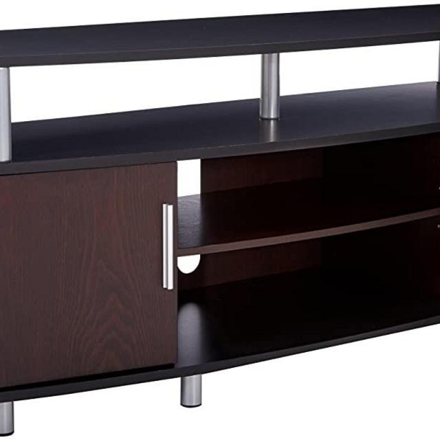 Ameriwood Home Carson TV Stand for TVs up to 50 Inches Wide (Cherry/Black)