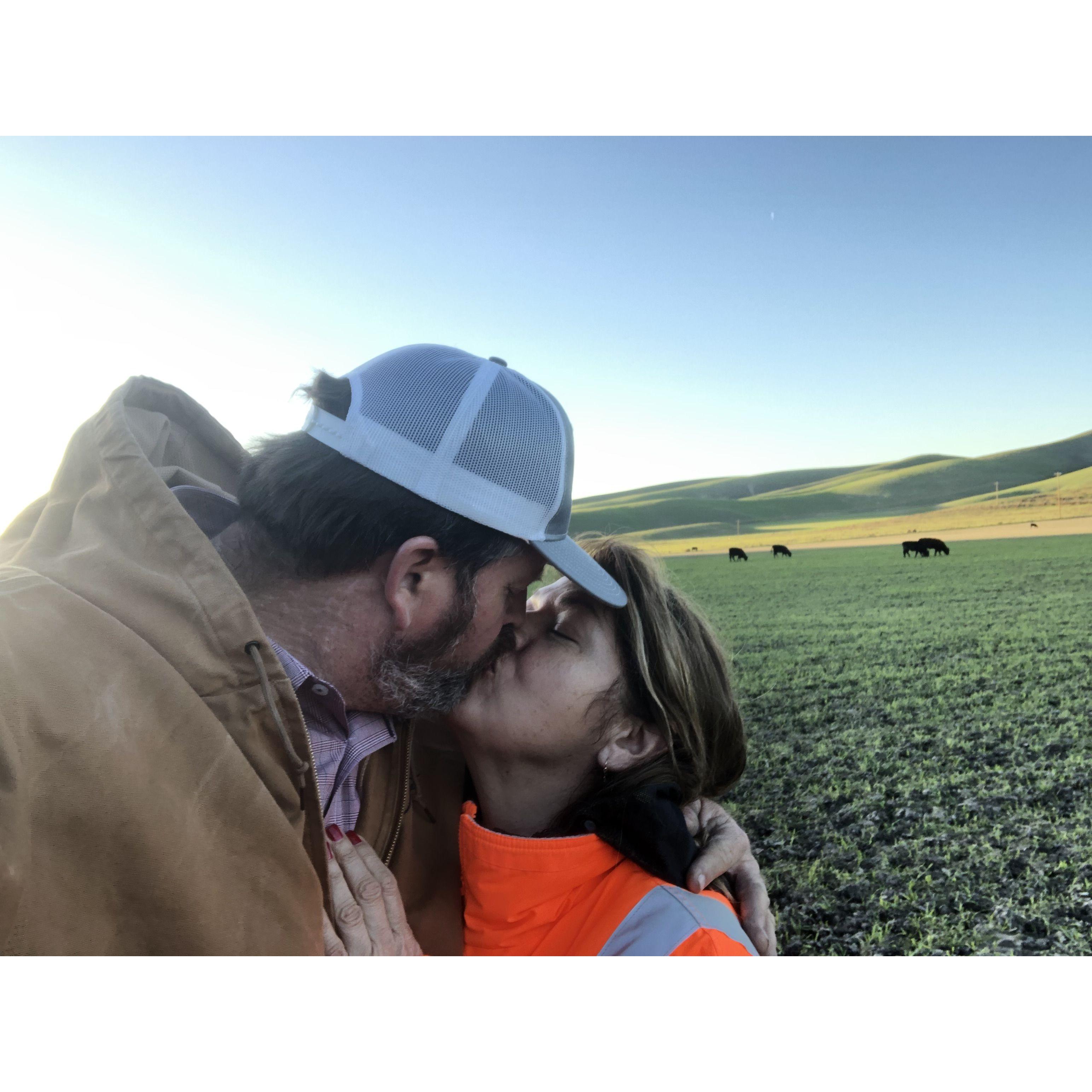 Checking cattle and water troughs becomes a moment to appreciate each other and say "I Love You!" "I am so happy you are here with me!"