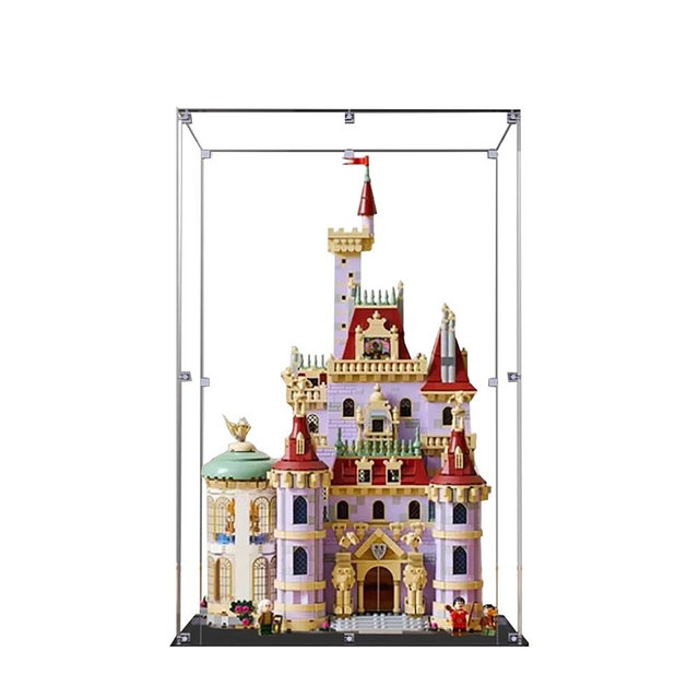 Acrylic Display Case for Lego 43263 Beauty and The Beast Castle Building Set– Dustproof Display Box & Showcase,, Display Box Compatible with Lego 43263 -Only Display case (3mm)