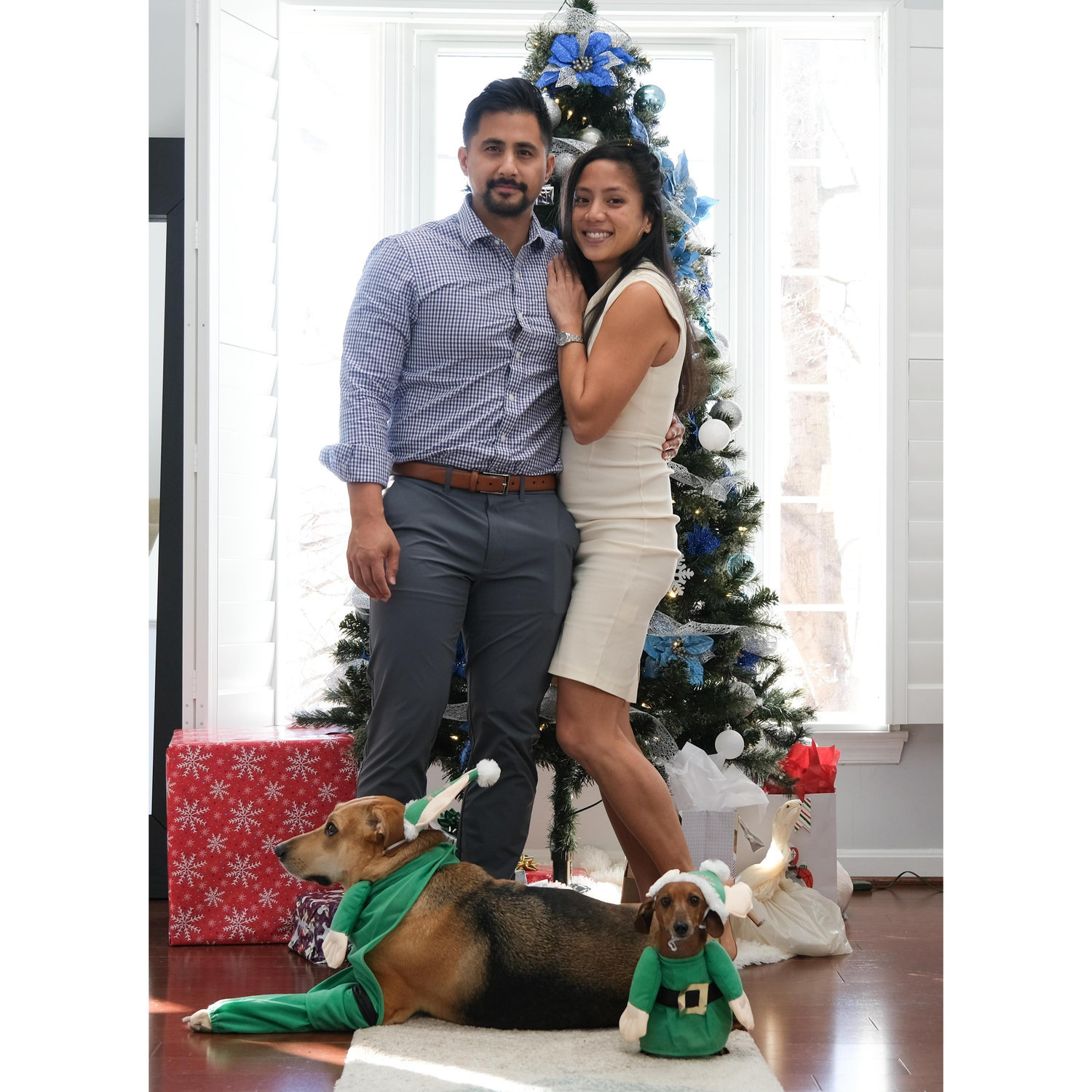 Our first Christmas card together...after 28943274932 tries
