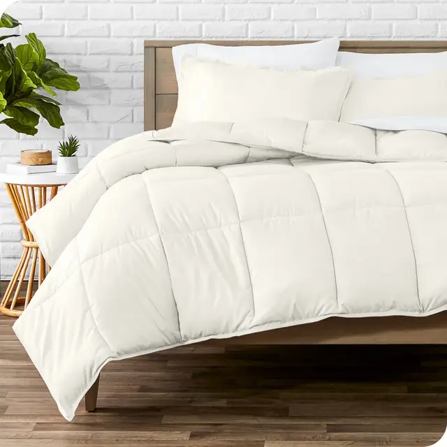 Bare Home 3-Piece Goose Down Alternative Comforter Set in Cream, Oversized King