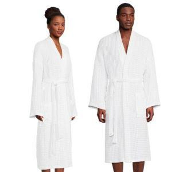 Cotton Waffle Weave Unisex Robe - World Market