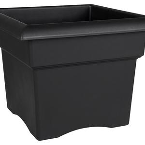 Fiskars 18 Inch Veranda 5 Gallon Box Planter, Black (57918)