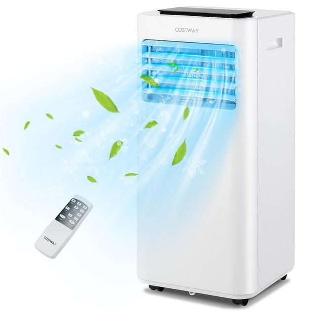 Costway 8000 BTU Portable Air Conditioner 3-in-1 AC Unit with Cool Fan Dehum Sleep Mode