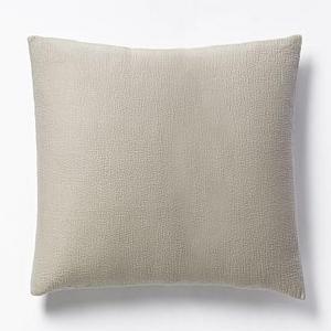 Organic Brighton Matelasse Euro Sham, Platinum