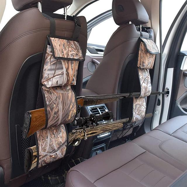 mydays Seat Back Gun Rack, Gun Sling Bag, Camo Front Seat Gun Organizer Holder for Hunting Rifles/Shotguns