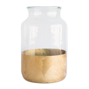 Recycled Glass Vase in Gold