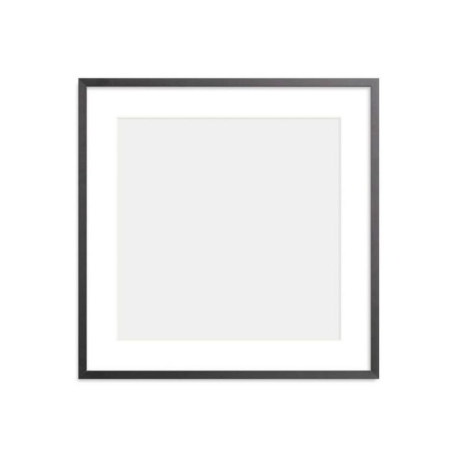Metal Gallery Frame, 2" Mat, 12x12 - Matte Black