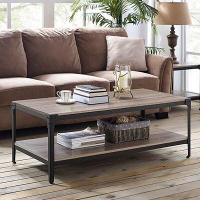 Forest Gate Wheatland Industrial Modern Wood Coffee Table in Driftwood