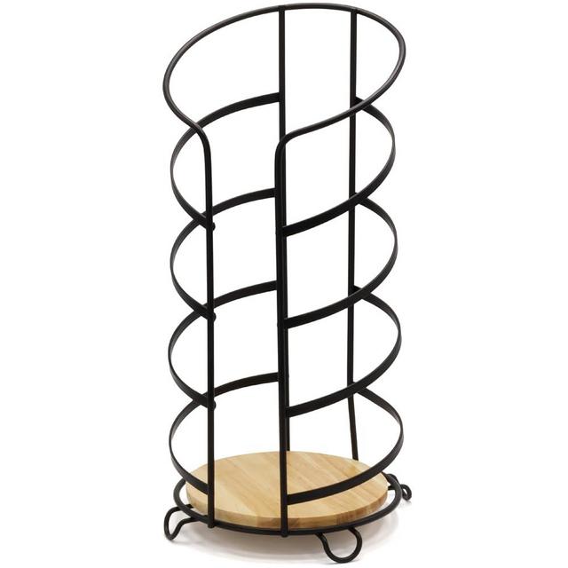 BROOKSTONE, Toilet Paper Holder with Bamboo Base, Freestanding Bathroom Tissue Organizer, Minimalistic Storage Solution, Modern Trending Design [Holds Large Rolls], Black…