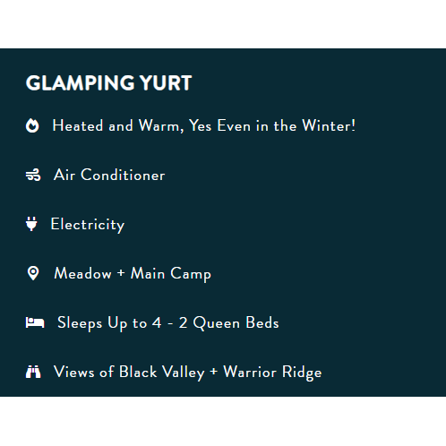 Yurt features