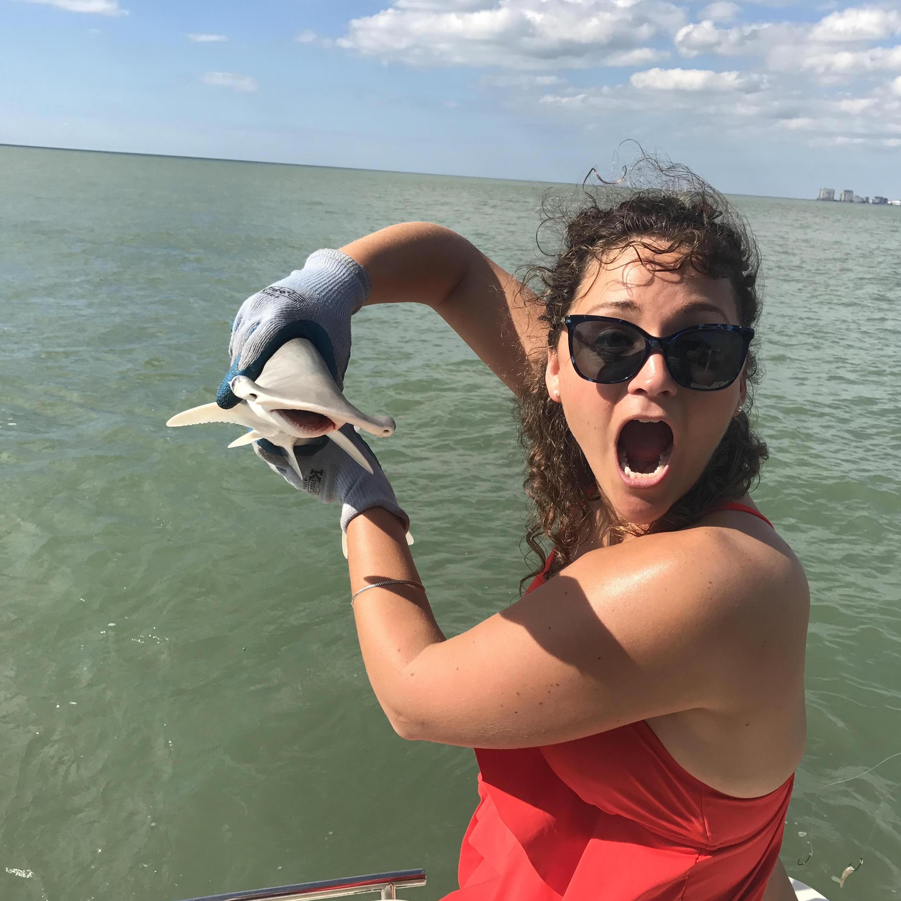Me talking to the sharks so they don't bite us...worked so far :)